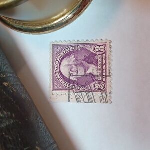 Unique Violent 1932 George Washington 3 Cent Stamp Vintage Postal Stamp